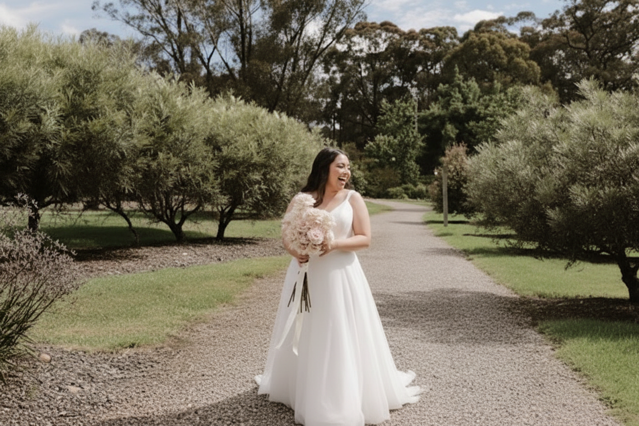 Hand-tied bridal bouquet